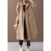 Modern hooded Large pockets fine clothes For Women khaki baggy coat