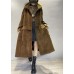 Chic Coffee Pockets Button Corduroy Loose Fall Long sleeve Coats