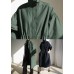 Stylish Army Green Stand Collar Button Pockets Trench Coats Long Sleeve