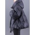 Beautiful Black hooded Loose zippered Warm Winter Duck Down Jacket Beautiful Black hooded Loose zippered Warm Winter Duck Down Jacket