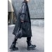 New oversized long jackets winter coats black zippered wool overcoat
