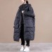 Plus Size Green hooded Zippered Pockets Winter Down Coat Long sleeve Plus Size Green hooded Zippered Pockets Winter Down Coat Long sleeve
