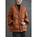 Caramel V Neck Button Thick fashion Winter Duck Down Jackets Caramel V Neck Button Thick fashion Winter Duck Down Jackets