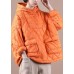 Literary Orange Plus Size Hooded Pullover Short Puffers Jackets(Free Shipping + Limited Stock)