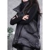 Beautiful Black Peter Pan Collar zippered Duck Down Winter down vest Beautiful Black Peter Pan Collar zippered Duck Down Winter down vest