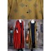 Beautiful Yellow Hooded Print Satin trench coats Spring