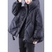 Beautiful Black hooded Loose zippered Warm Winter Duck Down Jacket Beautiful Black hooded Loose zippered Warm Winter Duck Down Jacket