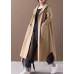 Modern hooded Large pockets fine clothes For Women khaki baggy coat