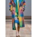 French Rainbow Oversized Double Breast Woolen Trench Fall