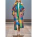 French Rainbow Oversized Double Breast Woolen Trench Fall