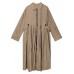 Loose lapel Cinched fine coats women black baggy coat Loose lapel Cinched fine coats women black baggy coat