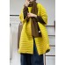 Plus Size Yellow Button Pockets Patchwork Thin Parka Winter Plus Size Yellow Button Pockets Patchwork Thin Parka Winter
