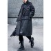 New oversized long jackets winter coats black zippered wool overcoat