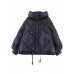 Beautiful Black hooded Loose zippered Warm Winter Duck Down Jacket Beautiful Black hooded Loose zippered Warm Winter Duck Down Jacket
