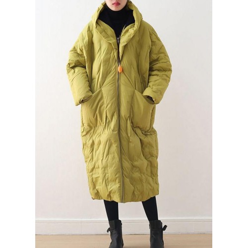 2025 Warm Yellow Down Coat original design literary retro overcoat 2025 Warm Yellow Down Coat original design literary retro overcoat