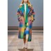 French Rainbow Oversized Double Breast Woolen Trench Fall
