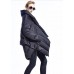 Black fashion Cloak asymmetrical design Thick Winter Duck Down Coat Black fashion Cloak asymmetrical design Thick Winter Duck Down Coat