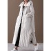Free Shipping-luxury Plus Size Winter Overcoat Beige Hooded Large Pockets Coat