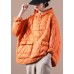 Literary Orange Plus Size Hooded Pullover Short Puffers Jackets(Free Shipping + Limited Stock)