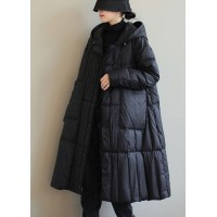 Boho Black fashion Loose Pockets Winter down coat