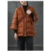 Caramel V Neck Button Thick fashion Winter Duck Down Jackets Caramel V Neck Button Thick fashion Winter Duck Down Jackets