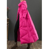 Luxury Loose fitting womens parka Jackets rose hooded Button Down warm winter coat