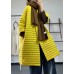 Plus Size Yellow Button Pockets Patchwork Thin Parka Winter Plus Size Yellow Button Pockets Patchwork Thin Parka Winter